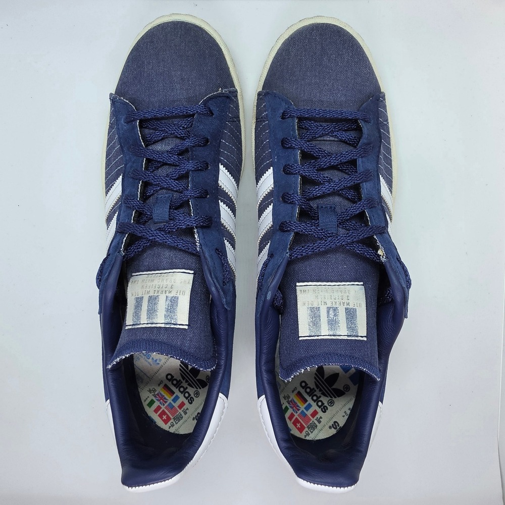 Adidas Campus 00s Sashiko Shadow Navy White Denim Sneakers GY4588 Mens 10.5 - Picture 4 of 11